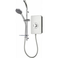 Triton Aspirante Enhance Electric Shower 9.5kW Brushed Steel 5 Spray Head Modern