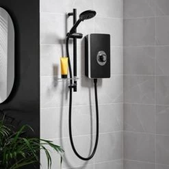 Triton Aspirante Enhance Electric Shower 9.5kW Matte Black 5 Spray Head Modern -Elegant Store 34762001 3