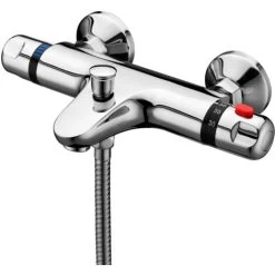 Wall Mounted Thermostatic Bath Shower Mixer 3 Mode Handset -Elegant Store 35548763 4