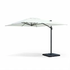 Rectangular Cantilever Parasol, 3x4m - Saint Jean De Luz - Off-white