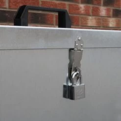 Large Storage Feed Bins 64L Galvanised Metal Waterproof Rodent 8 Large Storage Feed Bins 64L Galvanised Metal Waterproof Rodent -Elegant Store 35839637 4