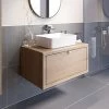 Bathroom Wall Hung Vanity Unit Sink Cabinet Wash Basin Sink Storage Drawer 800mm