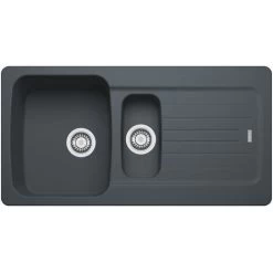 Franke Aveta AVD651 1.5 Kitchen Sink 97x50cm With Drainers, Fradura, Anthracite (AVD651A)