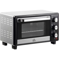 HOMCOM Mini Oven 16L Countertop Oven W/ Adjustable Temperature Timer 1400W