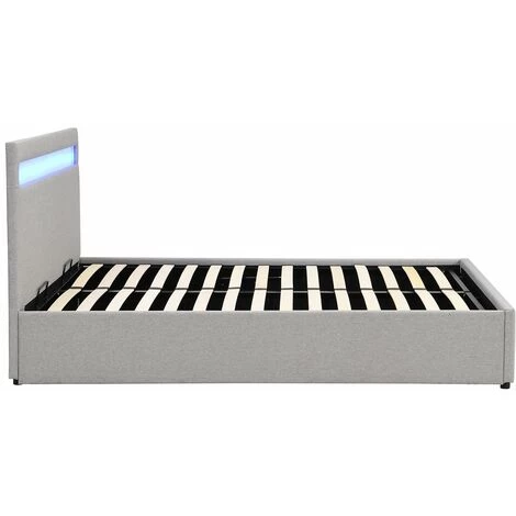 Cherry Tree Furniture Pimlico End Opening Ottoman Storage Bed Frame With Muti-colour LED Headboard (Grey Fabric, 4FT6 UK Double) 5 Cherry Tree Furniture Pimlico End Opening Ottoman Storage Bed Frame With Muti-colour LED Headboard (Grey Fabric, 4FT6 UK Double) - Image 5