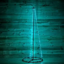 8ft (2.5m) Premier Christmas Outdoor Black Pin Wire LED Pyramid Maypole Tree In Rainbow 8 8ft (2.5m) Premier Christmas Outdoor Black Pin Wire LED Pyramid Maypole Tree In Rainbow -Elegant Store 46308453 4