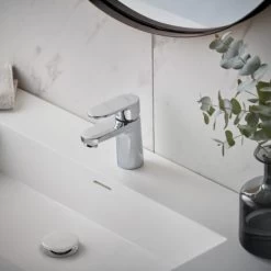 Hansgrohe Vernis Blend Bathroom Mini Mono Basin Mixer Tap Single Lever Chrome -Elegant Store 48218304 4