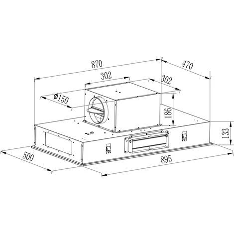 Cata ART10238 Stellar 90cm Ceiling Cooker Hood 3 Cata ART10238 Stellar 90cm Ceiling Cooker Hood - Image 3