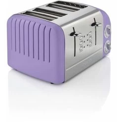 Swan 4 Slice Retro Toaster - Purple