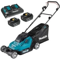 Makita DLM432CT2 Twin 18v / 36v LXT Cordless 43cm Lawn Mower Soft Start 2x 5AH