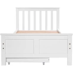 Wooden Solid White Pine Storage Bed With Drawers Bed Furniture Frame For Adults, Kids, Teenagers, Single 190x90cm 7 Wooden Solid White Pine Storage Bed With Drawers Bed Furniture Frame For Adults, Kids, Teenagers, Single 190x90cm -Elegant Store 57958983 3