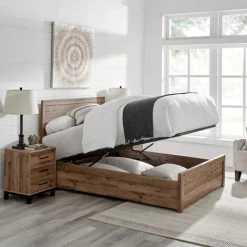 Brookes Wooden Ottoman Storage Bed - Double Ottoman Only -Elegant Store 58160338 4
