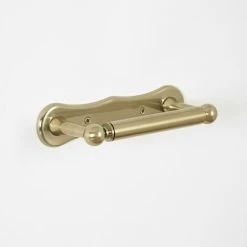 Milano Elizabeth - Traditional Wall Hung Bathroom Toilet Roll Holder - Brushed Gold -Elegant Store 62420267 3