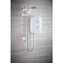Redring Vital 9.5kw Electric Shower With Push Button White And Chrome