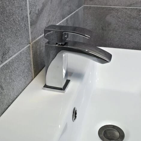 Ross Curved Vanity Basin Sink Unit - Gloss White - 550mm + 700mm With Tap Option, 550mm-No Tap Pack 4 Ross Curved Vanity Basin Sink Unit - Gloss White - 550mm + 700mm With Tap Option, 550mm-No Tap Pack - Image 4