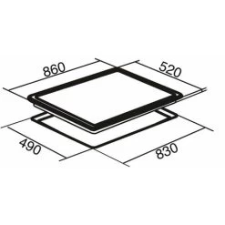 SIA CERH90BL 90cm Black 5 Zone Frameless Touch Control Electric Ceramic Hob -Elegant Store 65334518 4