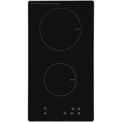 SIA INDH30BL 30cm Black Domino 2 Zone Touch Control Electric Induction Hob