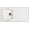Astracast Sierra 1.0 Bowl Reversible White Kitchen Sink With Basket Waste Kit