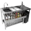 Cocktail Bar Station Stainless Steel 90L Insulated Ice Well