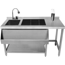 Cocktail Bar Station Stainless Steel 90L Insulated Ice Well -Elegant Store 65370962 3
