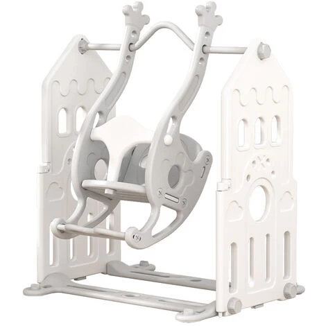 Livingandhome Grey Detachable Floor Standing Toddler Swing 3 Livingandhome Grey Detachable Floor Standing Toddler Swing - Image 3