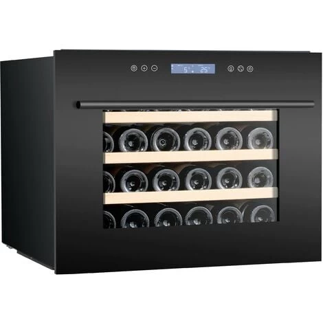 Edesa ART29647 60cm Built In Column Black Glass Wine Cooler 2 Edesa ART29647 60cm Built In Column Black Glass Wine Cooler - Image 2