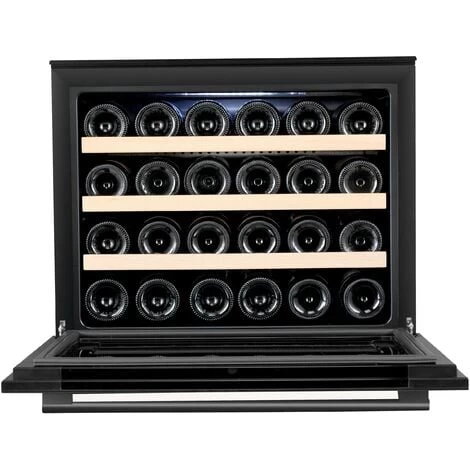 Edesa ART29647 60cm Built In Column Black Glass Wine Cooler 3 Edesa ART29647 60cm Built In Column Black Glass Wine Cooler - Image 3