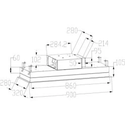 ViandPro - Aria Flush Fit Ceiling Hood 90 X 30 Black - White Glass / White Frame -Elegant Store 67718507 4