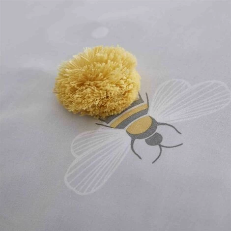 Catherine Lansfield Sweet As Can Bee Duvet Cover Set Ochre & Grey Single Bedding Set 5 Catherine Lansfield Sweet As Can Bee Duvet Cover Set Ochre & Grey Single Bedding Set - Image 5