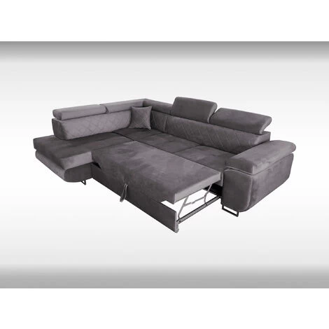 Fabric Laguna Corner Sofa Bed With Storage Universal Sofa Bed - Grey 3 Fabric Laguna Corner Sofa Bed With Storage Universal Sofa Bed - Grey - Image 3