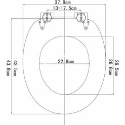 WOLTU Wooden Toilet Seats Soft Close WC Seat Hinge Ideal For Standard Toilet Grey Linen -Elegant Store 71153734 4