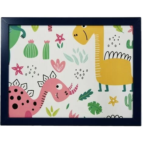 Large Wooden Soft Padded Cushioned Bean Bag Lap Dinner Laptop Food TV Tray (Dinosaurs) 2 Large Wooden Soft Padded Cushioned Bean Bag Lap Dinner Laptop Food TV Tray (Dinosaurs) - Image 2