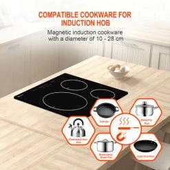 Gasland Chef IH603BF 60cm Built-in Induction Hob, 3 Zones Electric Cooktop 5800W, With Slider Touch Control, Boost Function -Elegant Store 71426694 3