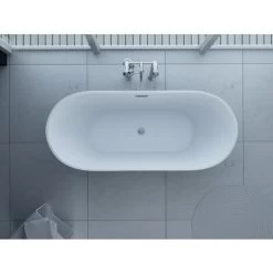 Freestanding Modern Double Ended Bath 1700mm - Duke By Voda Design -Elegant Store 72275217 4