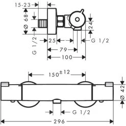 Hansgrohe Ecostat Thermostatic Shower Mixer 1001 CL (13211000) 7 Hansgrohe Ecostat Thermostatic Shower Mixer 1001 CL (13211000) -Elegant Store 74153000 4