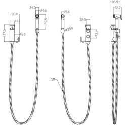 Sky Thermostatic Mixer Bidets Toilet Valve Hand Held Douche Kit Muslim Spray Shower -Elegant Store 75185129 5