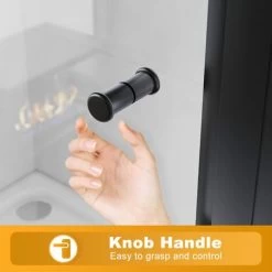 ELEGANT 900mm Black Frame Bifold Shower Door Enclosure Folding Bathroom Glass Wet Room -Elegant Store 75364992 3