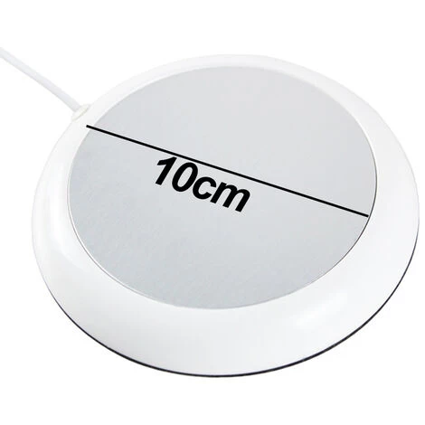 USB Coffee Mug Warmer, Wood Grain Cup Warmer Beverage Mug Heat Mat Water Milk Warmer Plate White 2 USB Coffee Mug Warmer, Wood Grain Cup Warmer Beverage Mug Heat Mat Water Milk Warmer Plate White - Image 2