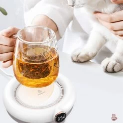 Coffee Mug Warmer For Desk Auto Shut Off USB, Electric Beverage Warmer For Coffee,Cocoa,Tea,Milk White -Elegant Store 77432113 4