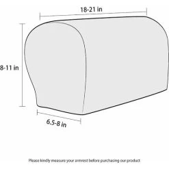 Pack Jacquard Stretch Sofa Armchair Armrest Covers Anti-Slip Furniture Protector Armrest Covers For Recliner Sofa With Free Fixing Tools -Elegant Store 77562264 3