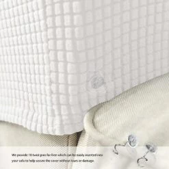 Pack Jacquard Stretch Sofa Armchair Armrest Covers Anti-Slip Furniture Protector Armrest Covers For Recliner Sofa With Free Fixing Tools -Elegant Store 77562264 5