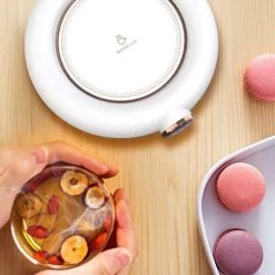 Coffee Mug Warmer&Cup Warmer For Office Desk Use, Electric Beverage Warmer, Coffee Warmer Plate For Cocoa White -Elegant Store 78327030 4