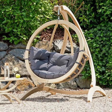 Amazonas Globo Hammock Chair Set In Anthracite Grey With Stand & Fixings 4 Amazonas Globo Hammock Chair Set In Anthracite Grey With Stand & Fixings - Image 4