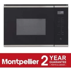 Built-in Microwave Oven With Grill In Black, 25L 900W - Montpellier MWBI73B -Elegant Store 80334023 5