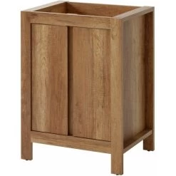 Bathroom Vanity Unit 600mm Floor Standing 60cm Sink Cabinet Freestanding Oak Effect Classic