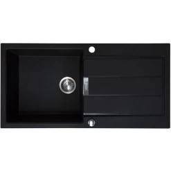Franke Sirius S2D611CB 1.0 Bowl Tectonite Carbon Black Reversible Kitchen Sink