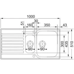 Franke Ascona ASX 651 1.5 Bowl Stainless Steel Inset Reversible Kitchen Sink -Elegant Store 81167354 3