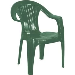 Simpa Solana Plastic Garden Chairs (Set Of 4) - GREEN -Elegant Store 81946588 3