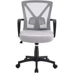Yaheetech Mesh Office Chair Executive Desk Chair, Light Gray