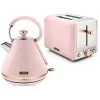 Tower Cavaletto Pyramid Kettle And 2 Slice Toaster Set Pink